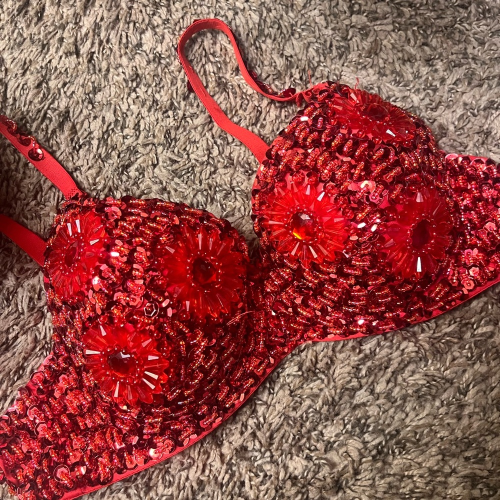 Beaded sequin Bra